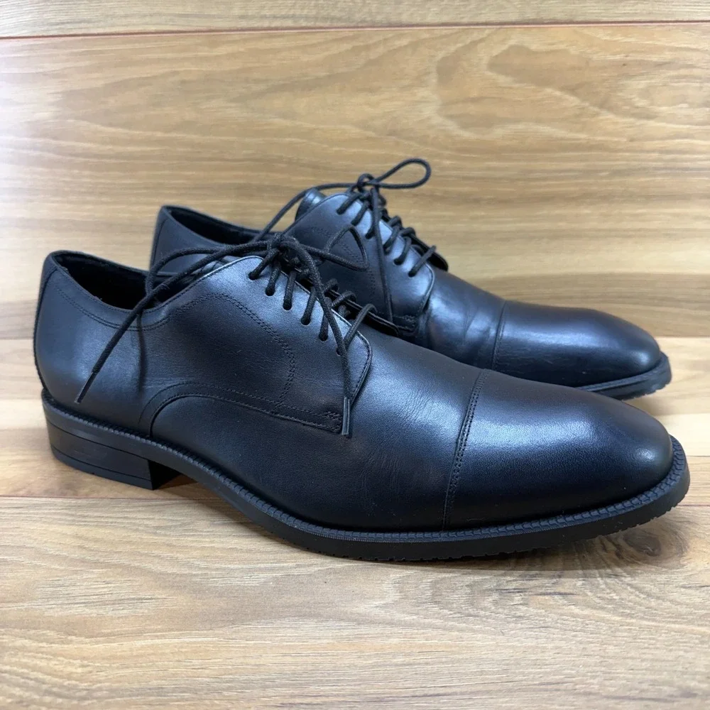 Cole Haan MISMATCHED MENS 10.5 10 Grand 360 Cap Toe Dress Shoes Black Leather